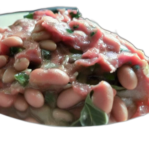 food, crown, 3d render, photorealistic, raw, meat, chunks, beans transparent PNG cut-out