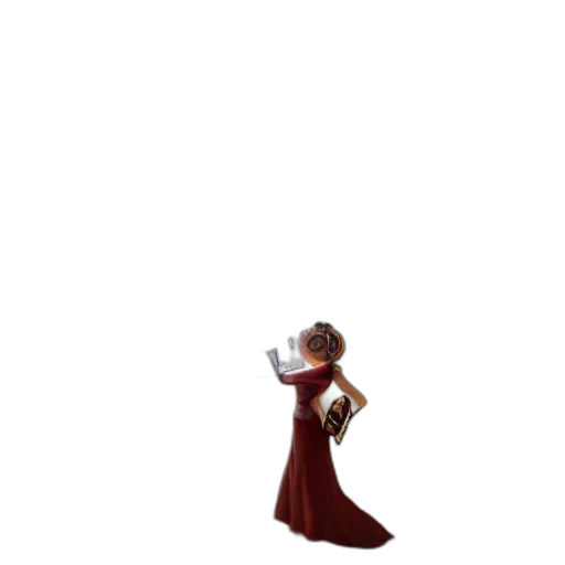 dress, staff, crown, robot transparent PNG cut-out
