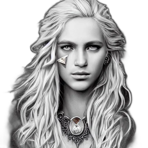 face, jewelry, dragon, hair, fantasy art, photorealistic, pencil sketch, comic book art transparent PNG cut-out