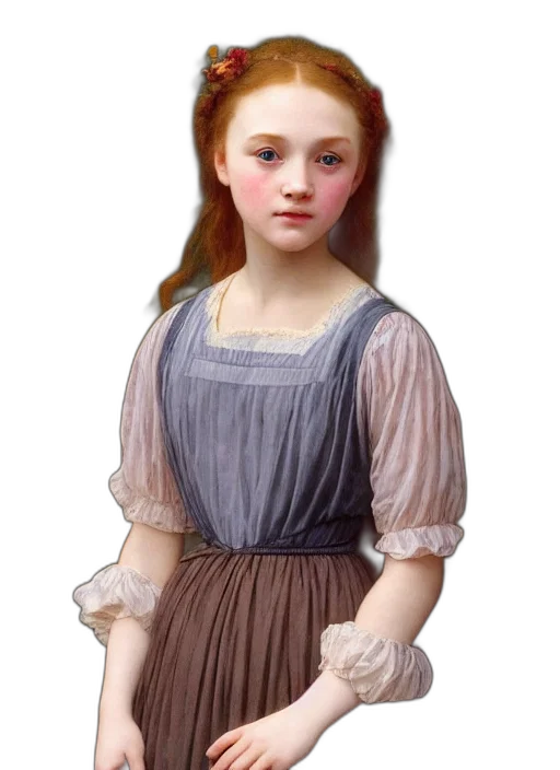 dress, face, staff, jewelry transparent PNG cut-out