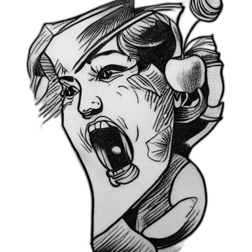 face, staff, mask, comic book art, cartoon, concept art, pencil sketch, old transparent PNG cut-out