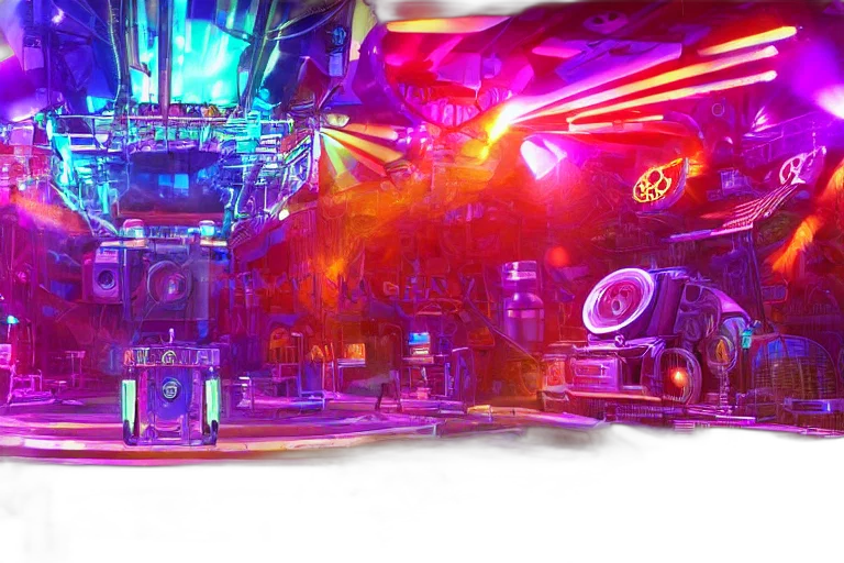 robot, car, weapon, furniture, cyberpunk, concept art, 3d render, vaporwave transparent PNG cut-out