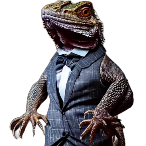 animal, creature, dragon, concept art, photorealistic, life, sized, bearded transparent PNG cut-out