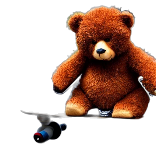 concept art, 3d render, teddy, bear transparent PNG cut-out
