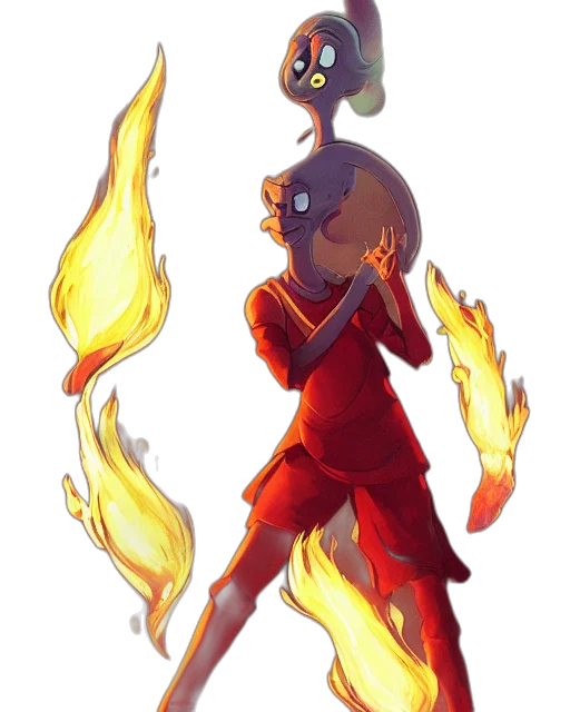 staff, mask, dress, dragon transparent PNG cut-out