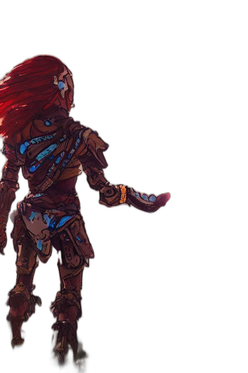 concept art, fantasy art, pixel art, 3d render, combination, suit, armor, aloy transparent PNG cut-out