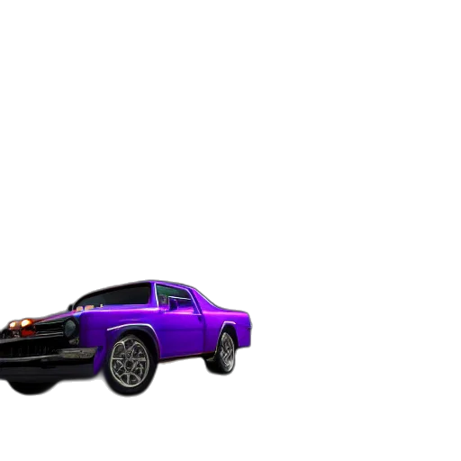 car, weapon, 3d render, vaporwave transparent PNG cut-out