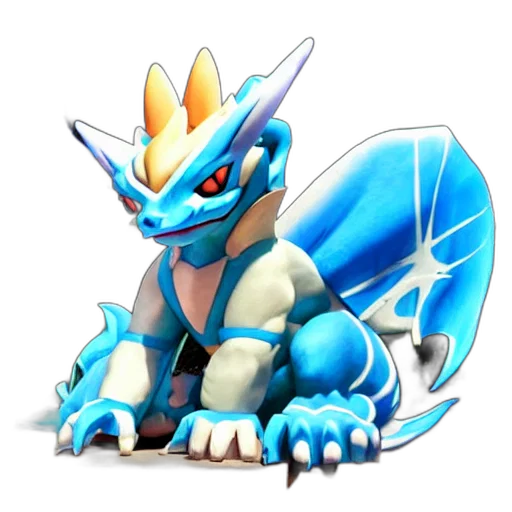 dragon, animal, creature, staff, concept art, pixel art, fantasy art, 3d render transparent PNG cut-out
