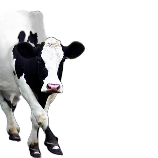 animal, food, creature, photorealistic, 3d render, concept art, cow, escaping transparent PNG cut-out