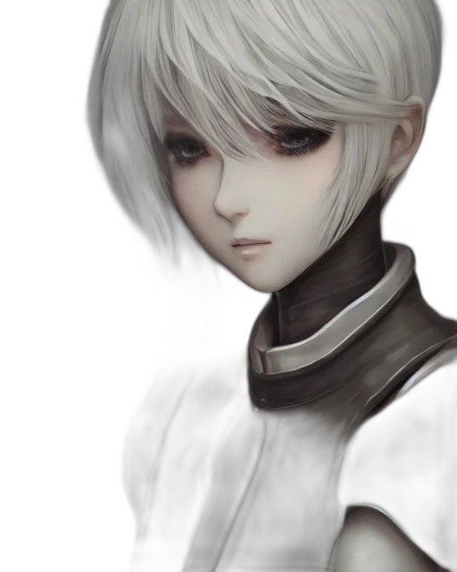 face, robot, mask, staff, fantasy art, photorealistic, concept art, anime transparent PNG cut-out