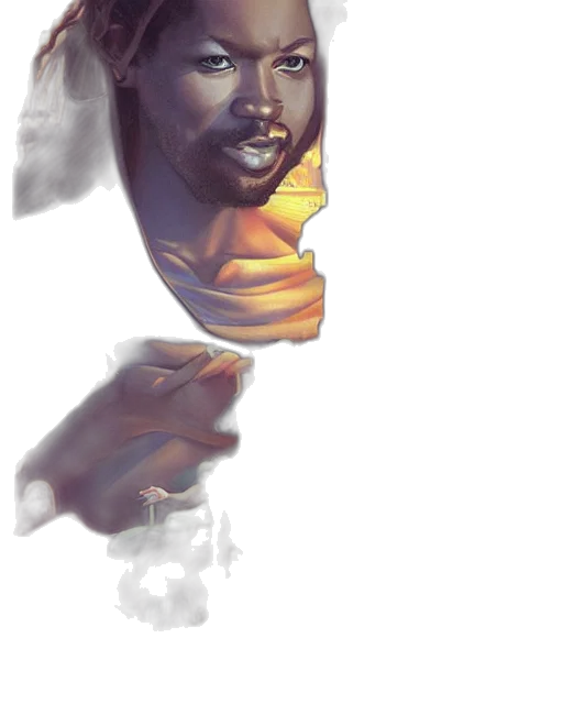 face, mask, crown, staff transparent PNG cut-out