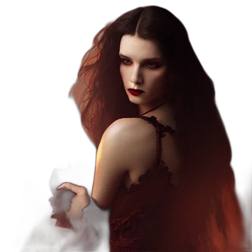 dress, hair, crown, face, fantasy art, photorealistic, concept art, pixel art transparent PNG cut-out