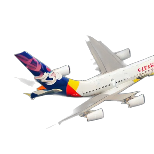3d render, concept art, photorealistic, airbus transparent PNG cut-out