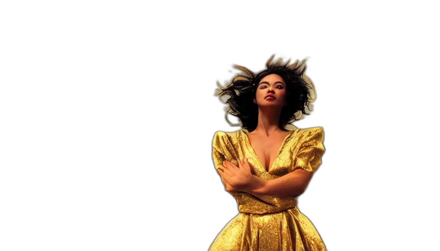 dress, hair, concept art, photorealistic, comic book art, golden, portrait, beautiful transparent PNG cut-out