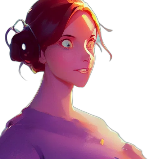face, dress, staff, crown transparent PNG cut-out