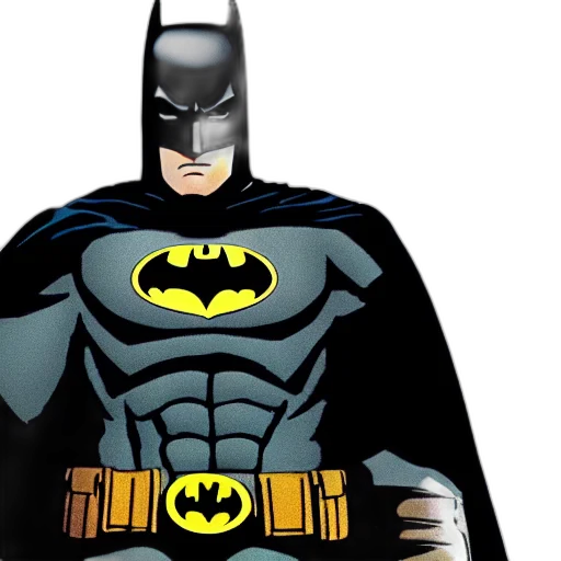 comic book art, concept art, 3d render, cartoon, ben, affleck, batman, dark transparent PNG cut-out