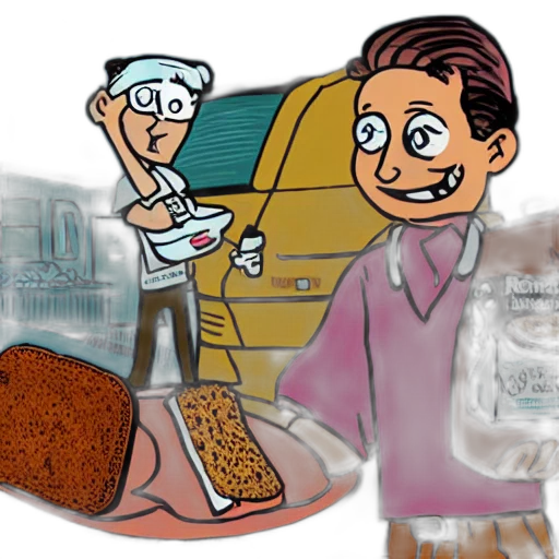 food, cartoon, concept art, comic book art transparent PNG cut-out