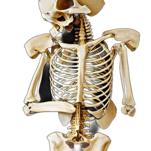 jewelry, robot, animal, jacket, 3d render, human, skeleton, sitted transparent PNG cut-out