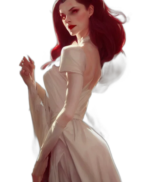 dress, crown, concept art, fantasy art, photorealistic, oil painting, fire, fog transparent PNG cut-out