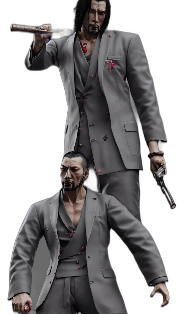 jacket, staff, weapon, concept art transparent PNG cut-out