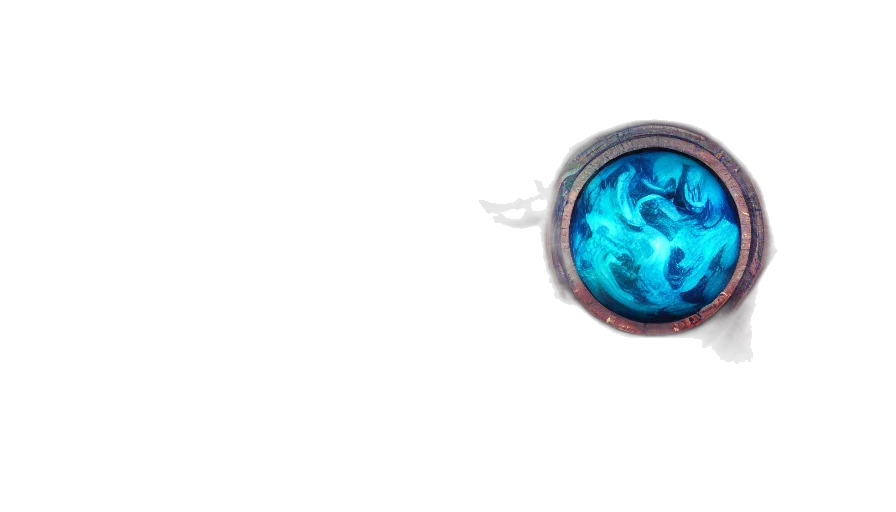 jewelry, crown, bottle, staff, 3d render, blue, marble, artstation transparent PNG cut-out