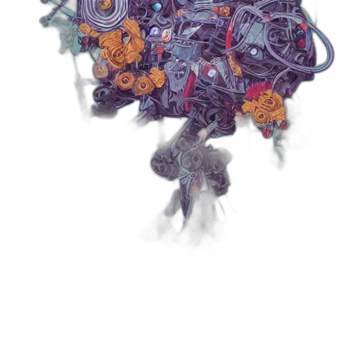 robot, crown, jewelry, weapon, concept art, 3d render, fantasy art, pixel art transparent PNG cut-out