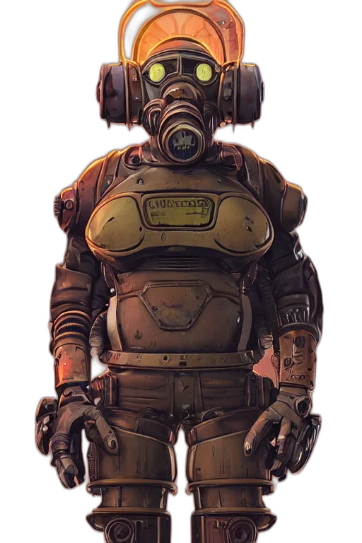 robot, mask, creature, jacket transparent PNG cut-out