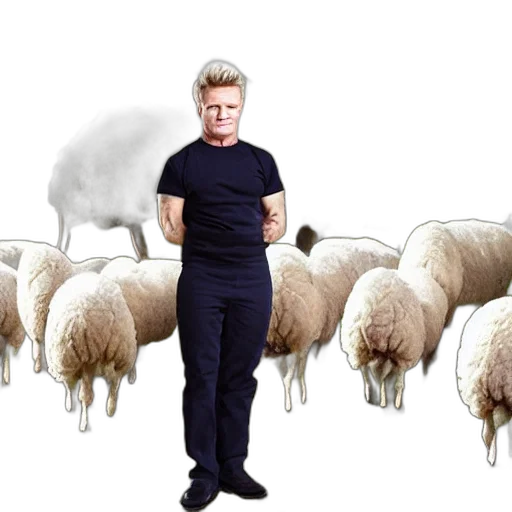 animal, creature, gordon, ramsay, sheep transparent PNG cut-out
