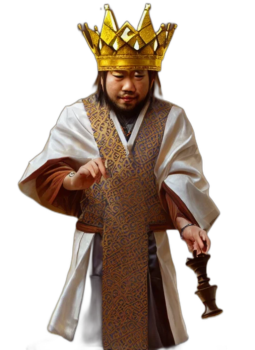 crown, staff, sword, photorealistic transparent PNG cut-out