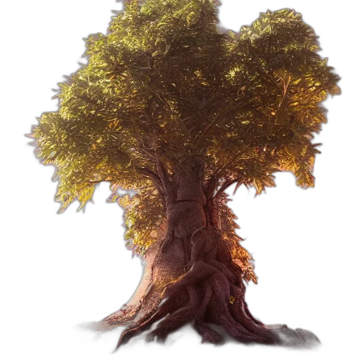 tree, crown, staff, hair, concept art, fantasy art, photorealistic, 3d render transparent PNG cut-out