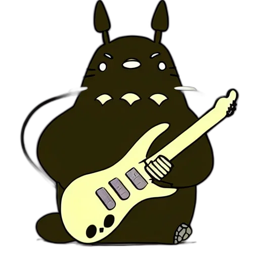animal, staff, creature, cartoon, concept art, pixel art, totoro, playing transparent PNG cut-out