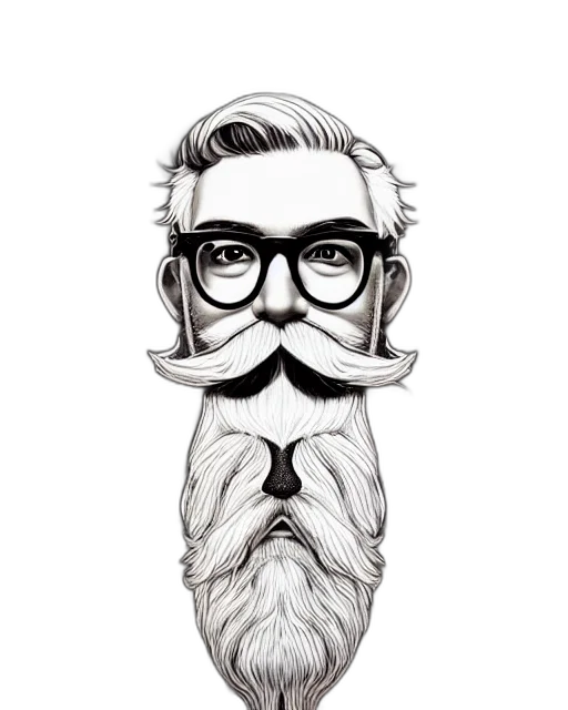 face, mask, staff, hair, cartoon, fantasy art, comic book art, pencil sketch transparent PNG cut-out