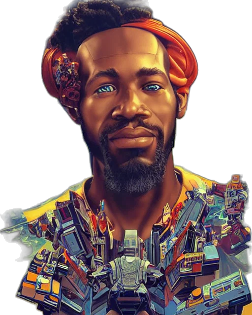 face, crown, concept art, comic book art transparent PNG cut-out