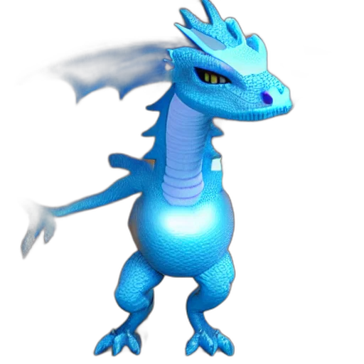 dragon, creature, animal, staff transparent PNG cut-out