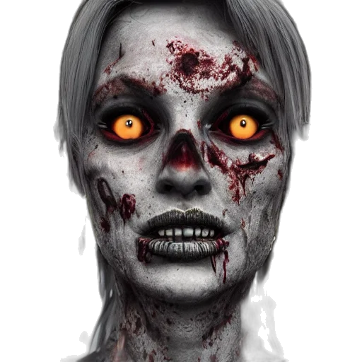 face, mask, creature, photorealistic, concept art, 3d render, comic book art, zombie transparent PNG cut-out