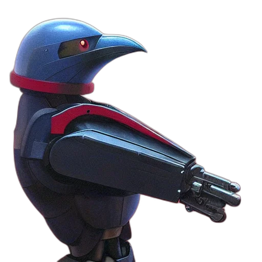 robot, weapon, 3d render, concept art transparent PNG cut-out