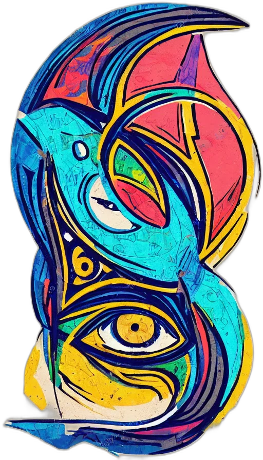 mask, face, dress, jewelry, watercolor, cartoon, concept art, comic book art transparent PNG cut-out