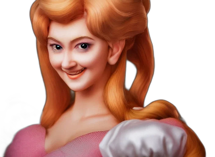 face, crown, hair, 3d render transparent PNG cut-out