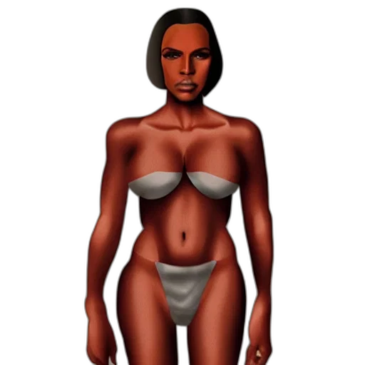 face, concept art, 3d render, pixel art transparent PNG cut-out