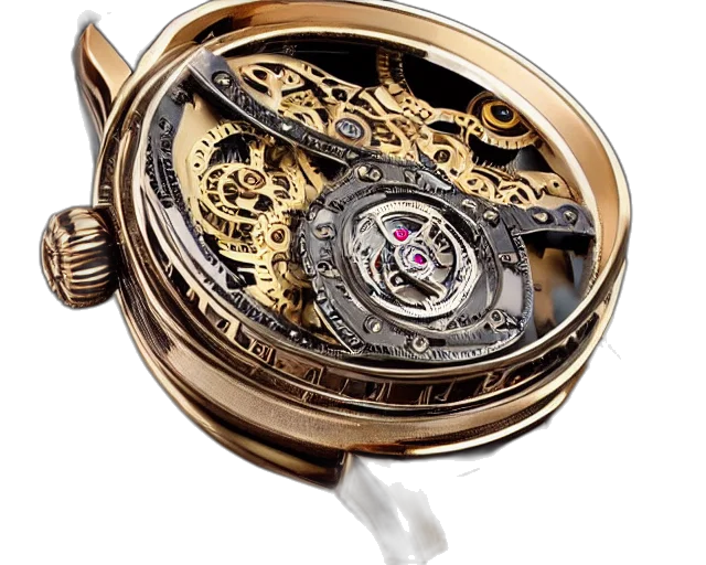 jewelry, photorealistic, steampunk, tourbillon transparent PNG cut-out