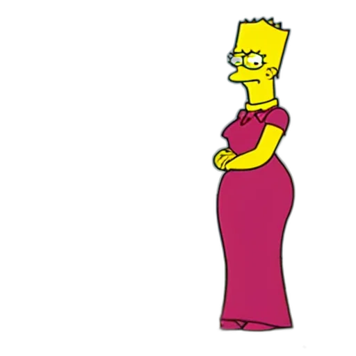 dress, pixel art, cartoon, concept art, film, still, simpson, movie transparent PNG cut-out