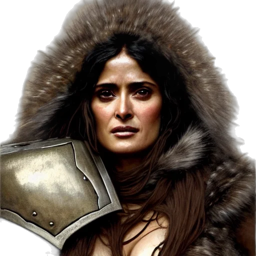 face, fantasy art, concept art, photorealistic, comic book art, earth tones, portrait, salma transparent PNG cut-out