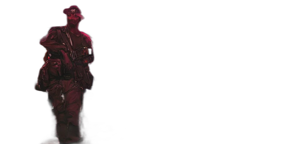 hat, staff, weapon, jacket, concept art, 3d render, photorealistic, pixel art transparent PNG cut-out