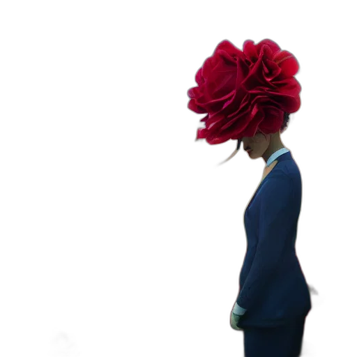 hat, flower, crown, dress, photorealistic, concept art, 3d render, pixel art transparent PNG cut-out