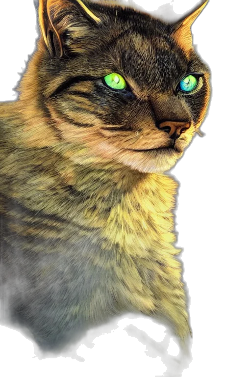 animal, creature, face, staff, photorealistic, fantasy art, 3d render, oil painting transparent PNG cut-out