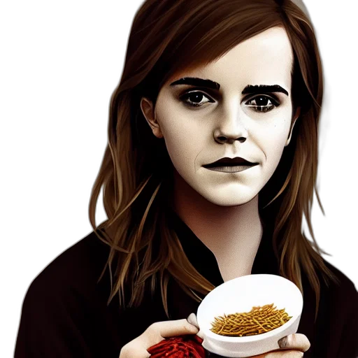 food, face, photorealistic, cartoon transparent PNG cut-out