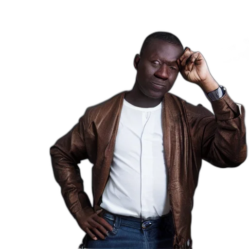 jacket, staff, face, studio transparent PNG cut-out