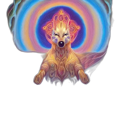 staff, crown, creature, fantasy art transparent PNG cut-out