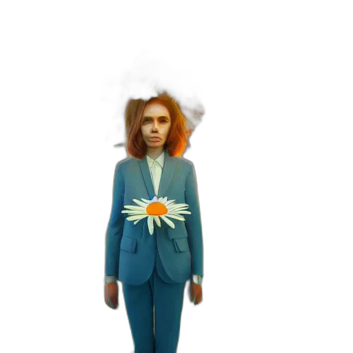 jacket, staff, dress, creature, concept art, 3d render, pixel art, vaporwave transparent PNG cut-out