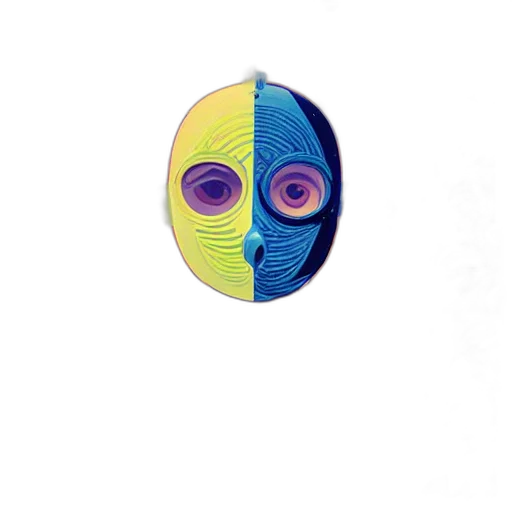 mask, face, robot, creature transparent PNG cut-out
